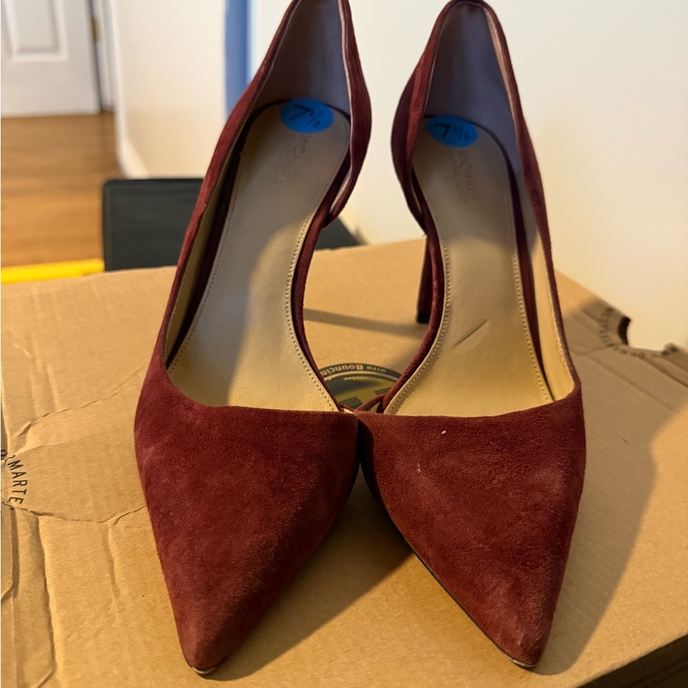 Michael Kors Burgundy Suede Heels